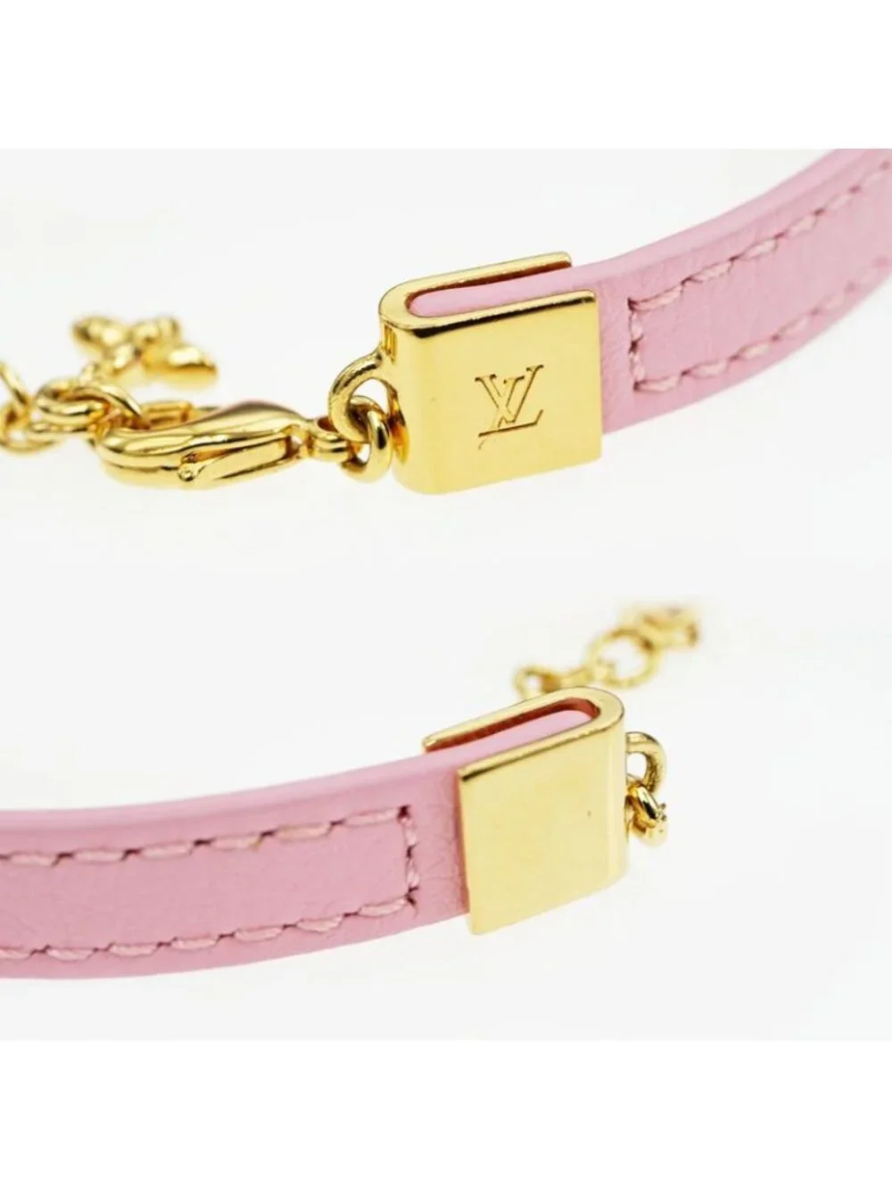 Louis Vuitton Bracelet Nanogram Enamel M8803 Z Pink Gdhardware Accessorie - Picture 7 of 10